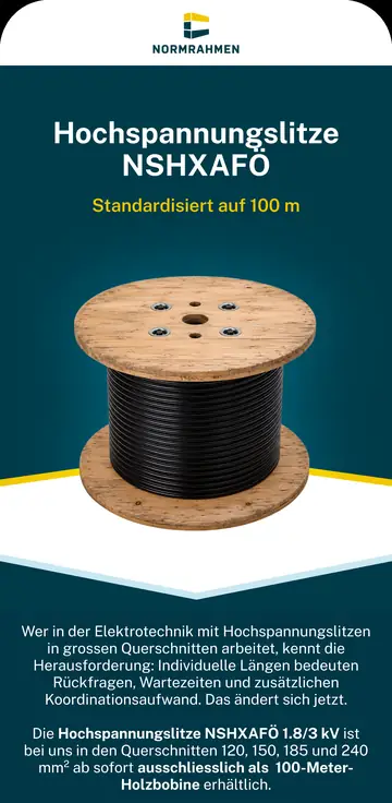 E-Mail-Design Normrahmen: Hochspannungslitze NSHXAFÖ