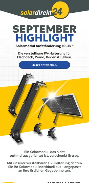 E-Mail-Design solardirekt24: September Highlight
