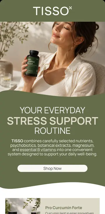 E-Mail-Design TISSO: Your Everyday Stress Support