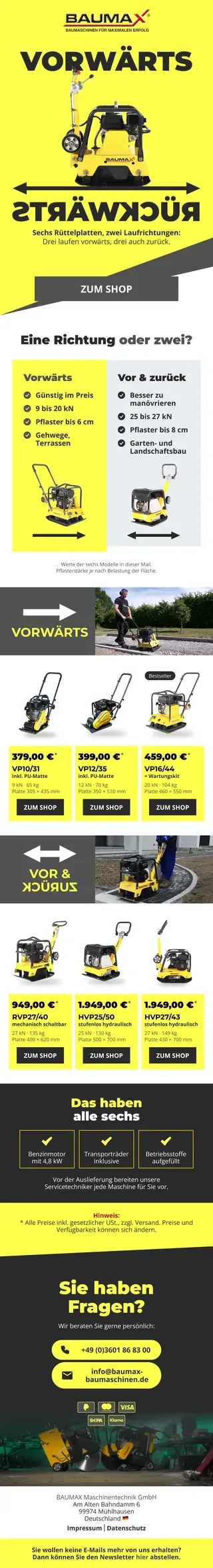 Newsletter von BAUMAX