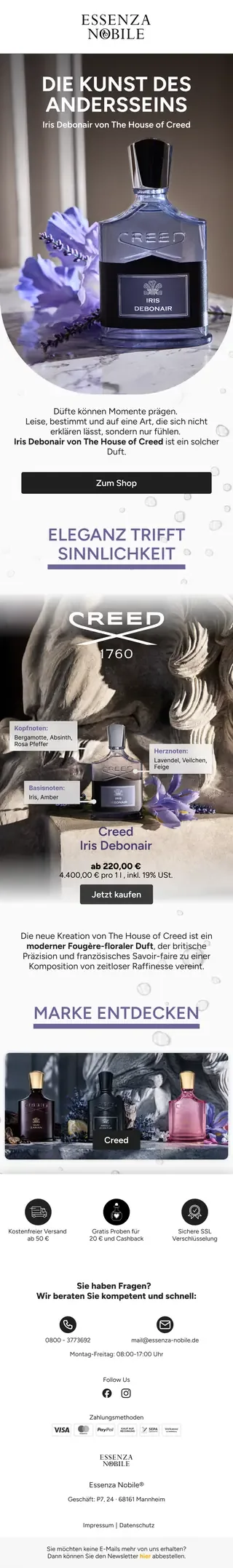 Newsletter von Essenza Nobile