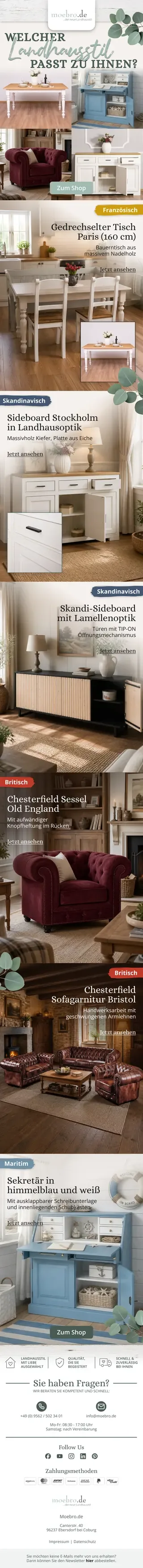Newsletter von moebro.de
