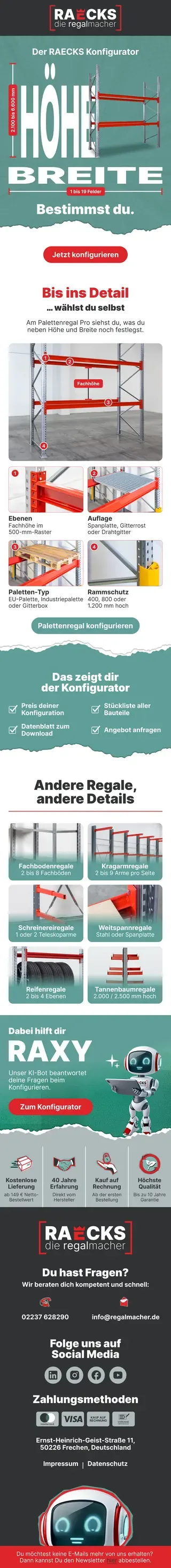 Newsletter von RAECKS